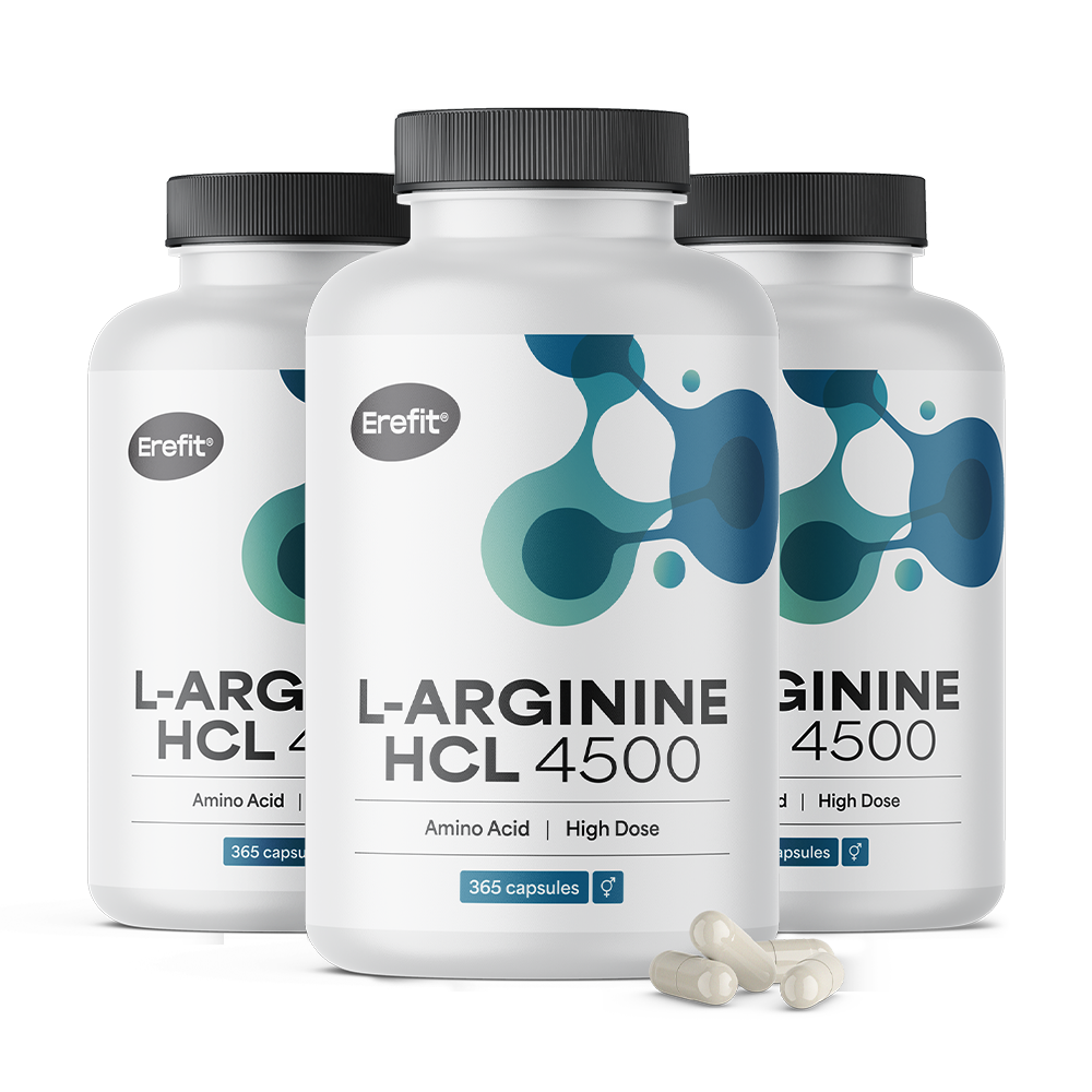 L-arginina HCL 4500 mg in capsule.