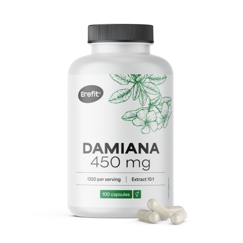 Damiana 450 mg - estratto 10:1, 100 capsule